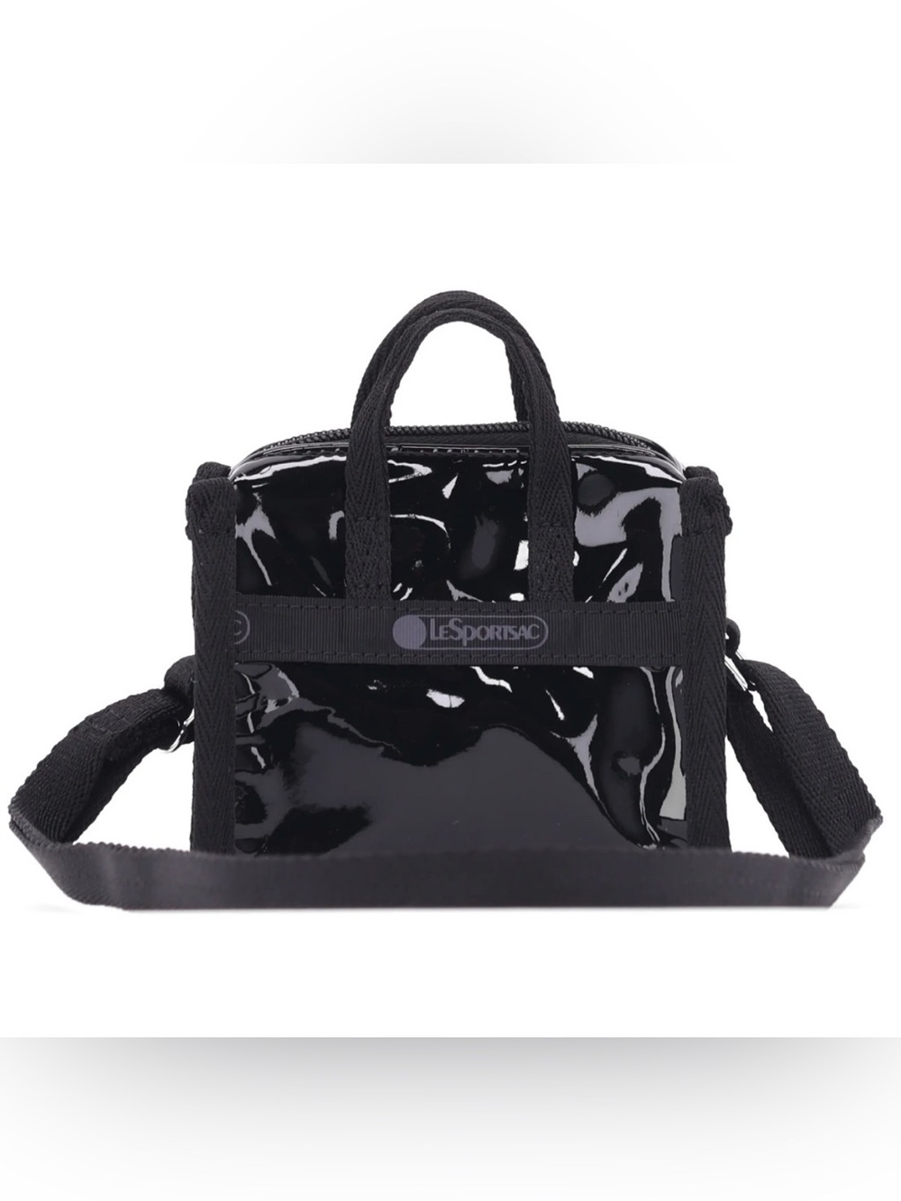Mirror Micro Top Handle Bag in Black NWT
